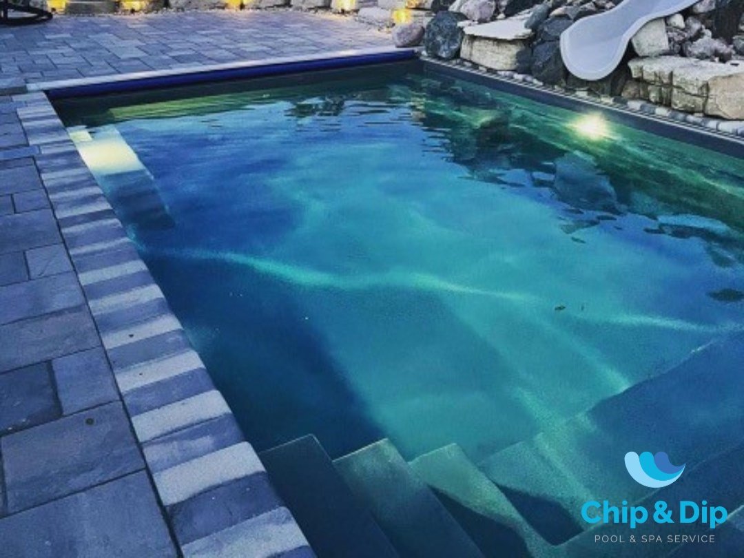 Fiberglass vs concrete pool cover photo.
