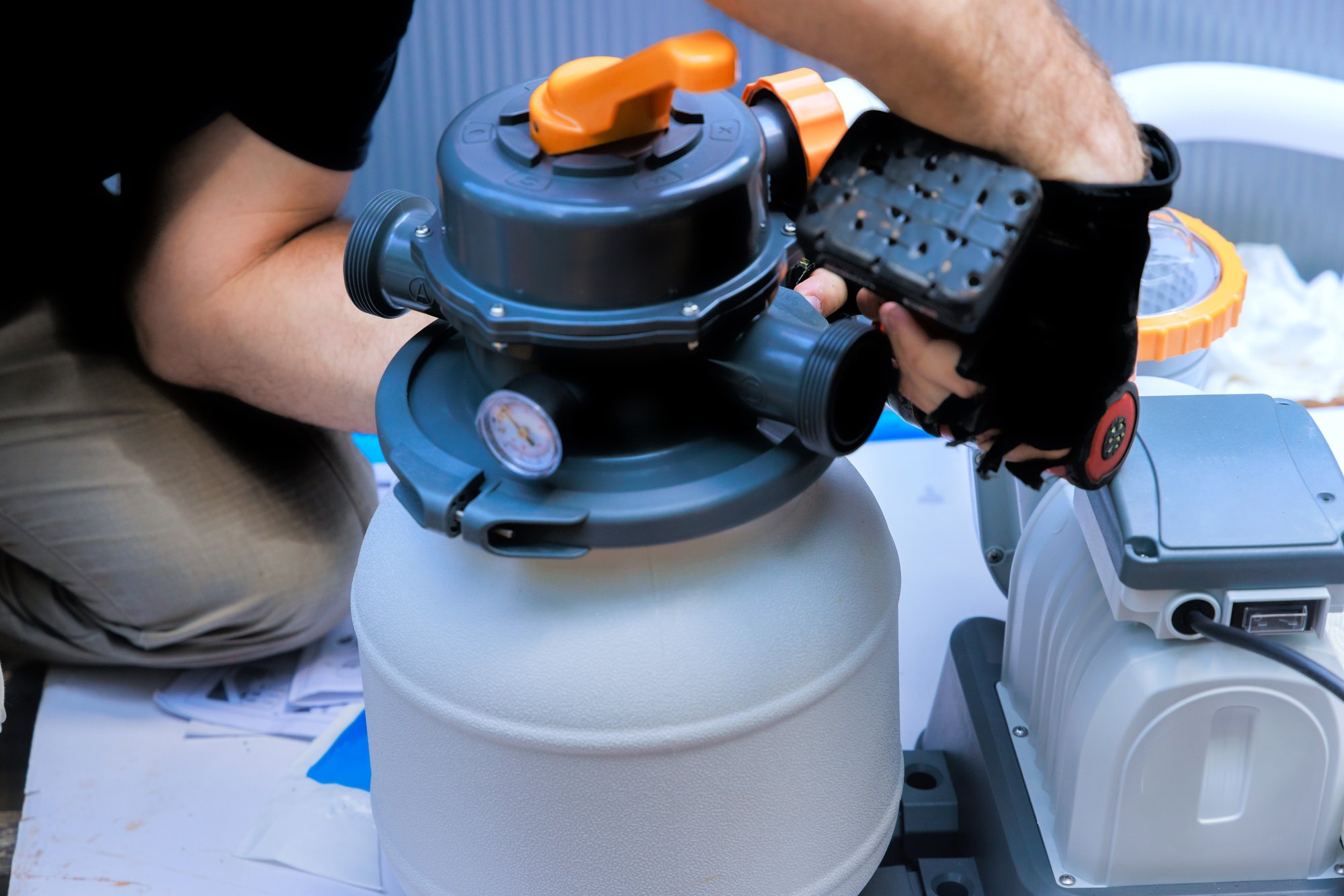 How to change sand in pool filter.